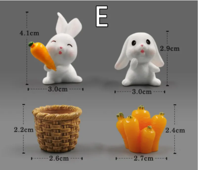 Figurines Mini Animaux en Résine – Décoration de Micro-Paysages DIY