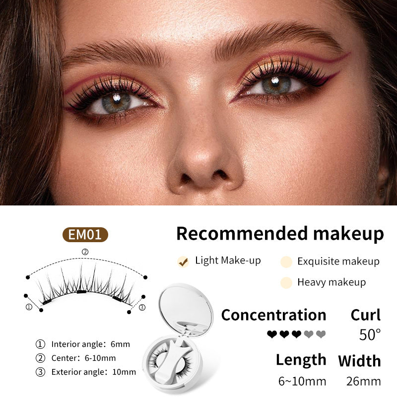Ensemble de faux cils magnétiques avec applicateur