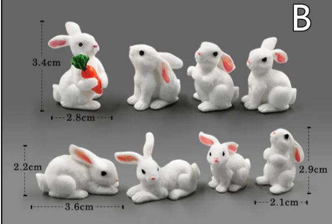 Figurines Mini Animaux en Résine – Décoration de Micro-Paysages DIY