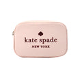 Sac appareil photo Kate Spade en cuir gaufré rose scintillant, mini