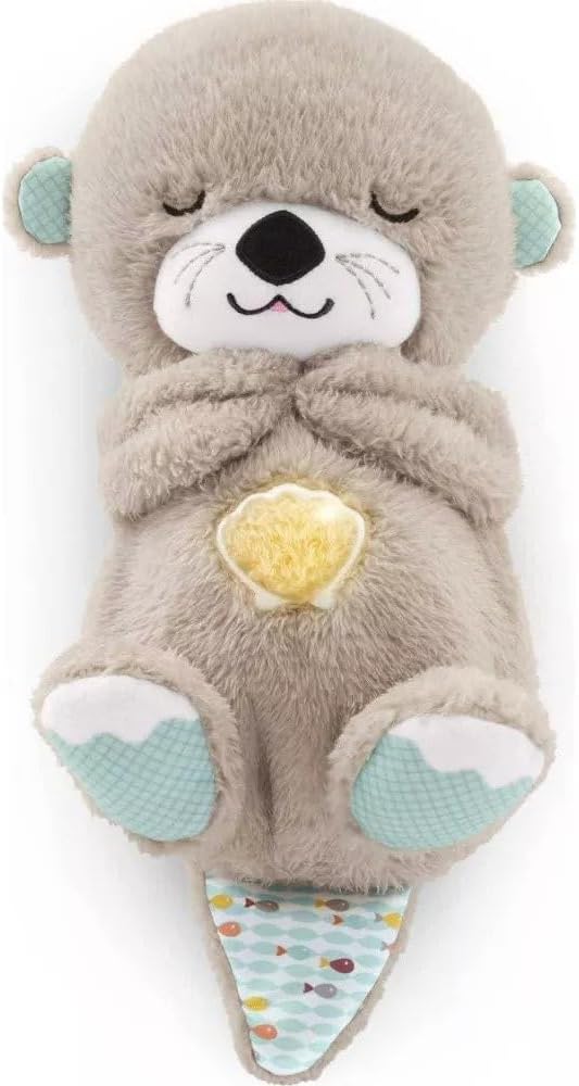 Peluche loutre Sound Machine Soothe 'n Snuggle avec lumières, sons et mouvements de respiration rythmiques pour bébé