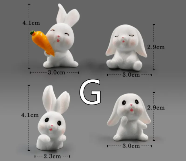 Figurines Mini Animaux en Résine – Décoration de Micro-Paysages DIY