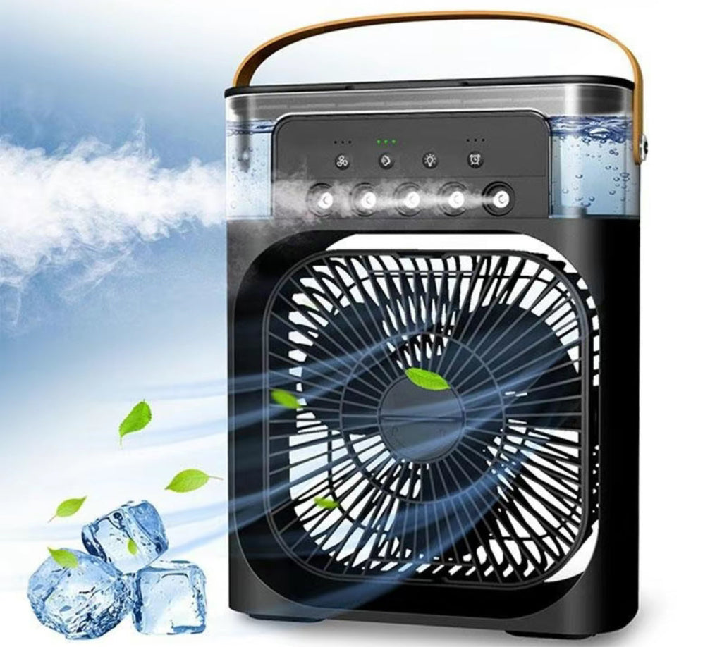 Ventilateur refroidisseur d'air portable 3-en-1 – Mini climatiseur pour chambre, bureau et voiture | Refroidissement rapide + humidificateur | Expédié des États-Unis 🇺🇸 | Best-seller TikTok et Amazon !