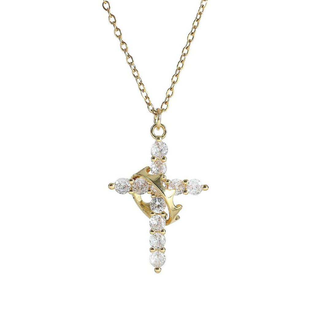 Collier Croix Couronne