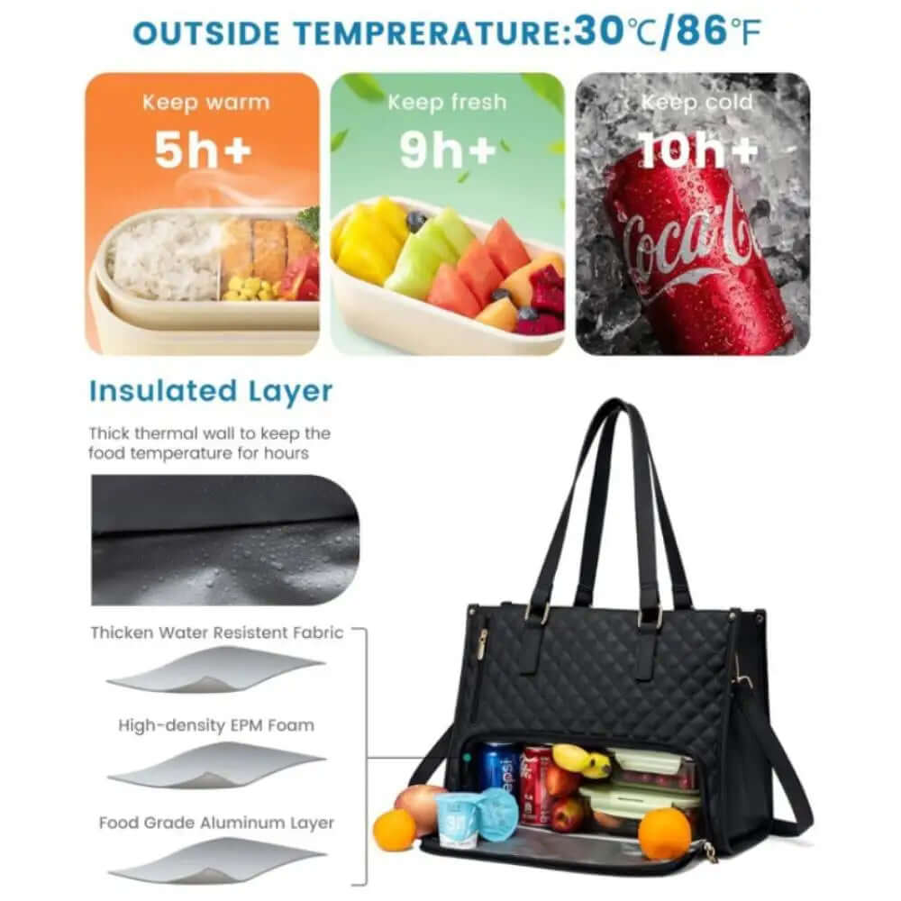 Women's Insulated Lunch Bag in Multiple Colours
