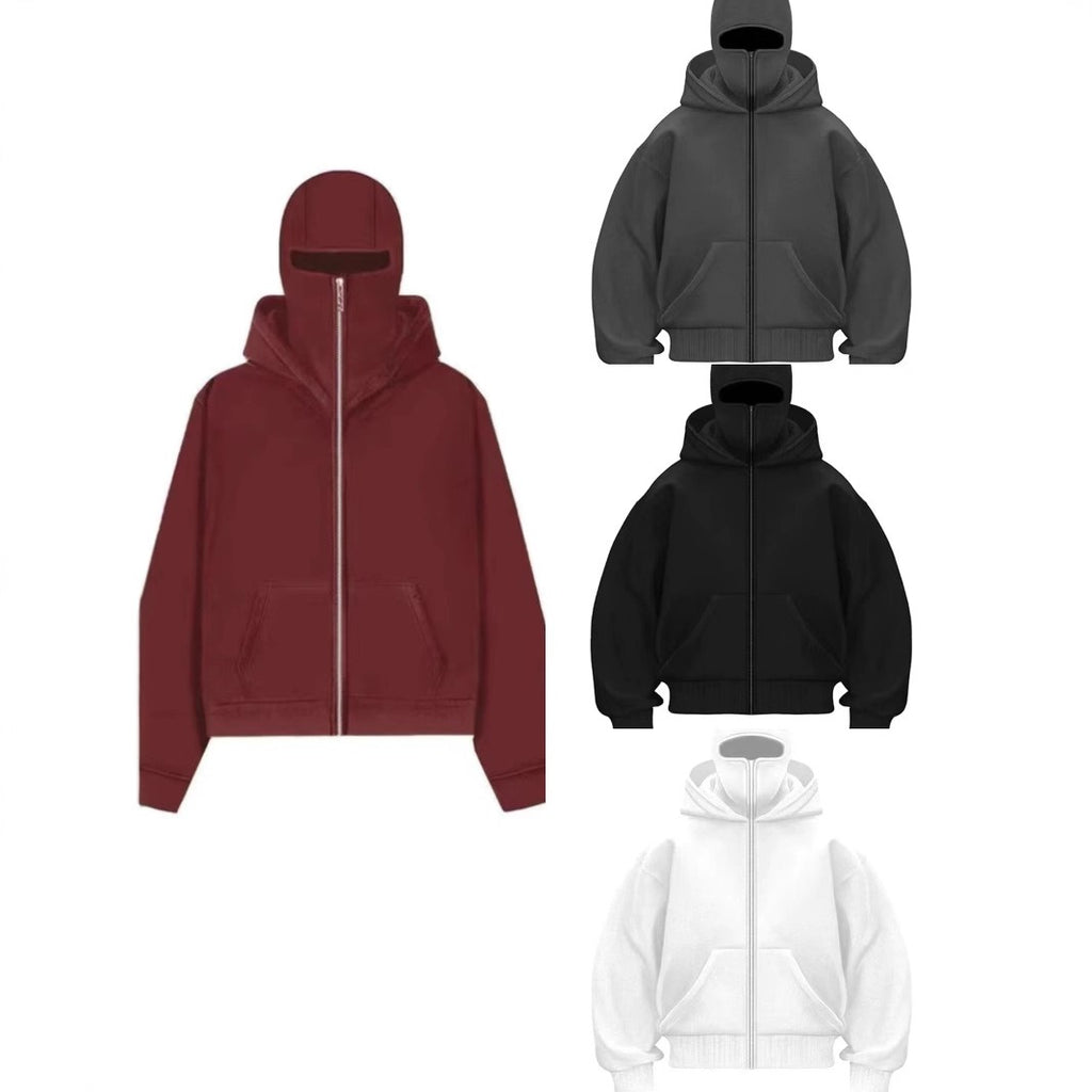 Blouson de baseball zippé à capuche pour homme