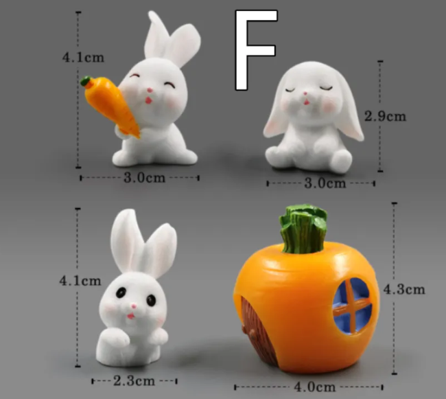 Figurines Mini Animaux en Résine – Décoration de Micro-Paysages DIY