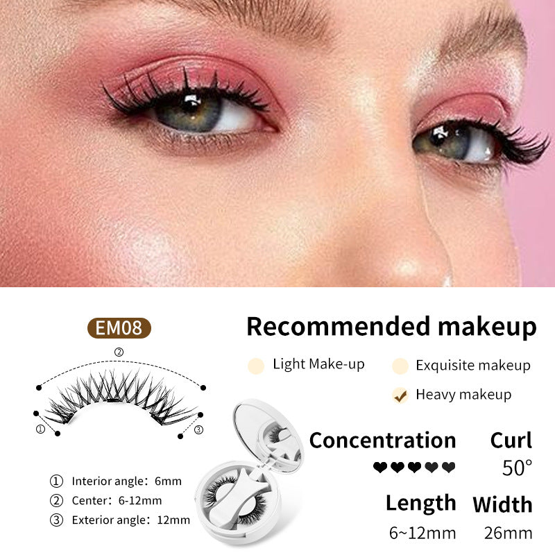 Ensemble de faux cils magnétiques avec applicateur