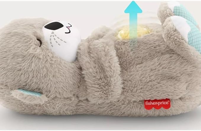 Peluche loutre Sound Machine Soothe 'n Snuggle avec lumières, sons et mouvements de respiration rythmiques pour bébé