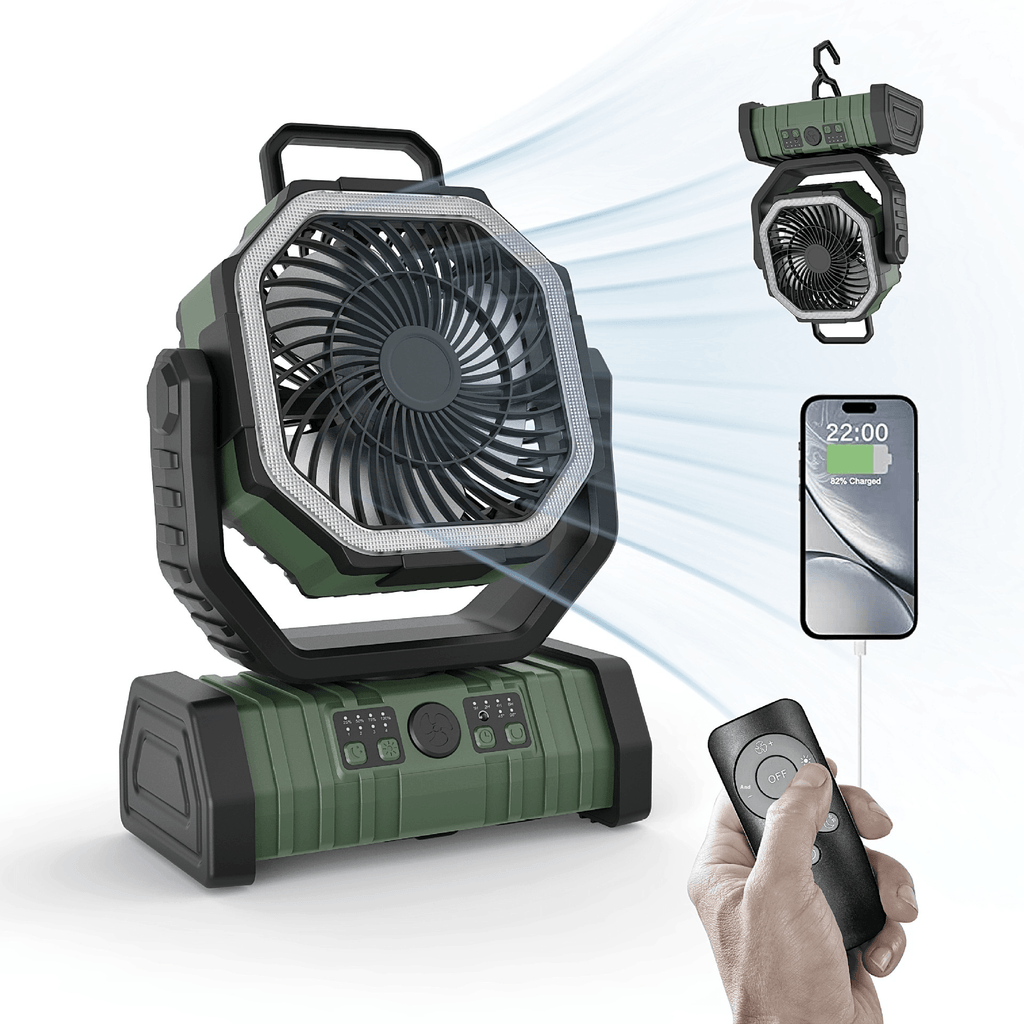 Banque d'alimentation extérieure pour appareils ménagers avec ventilateur de camping et lumière LED