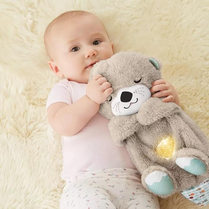 Peluche loutre Sound Machine Soothe 'n Snuggle avec lumières, sons et mouvements de respiration rythmiques pour bébé