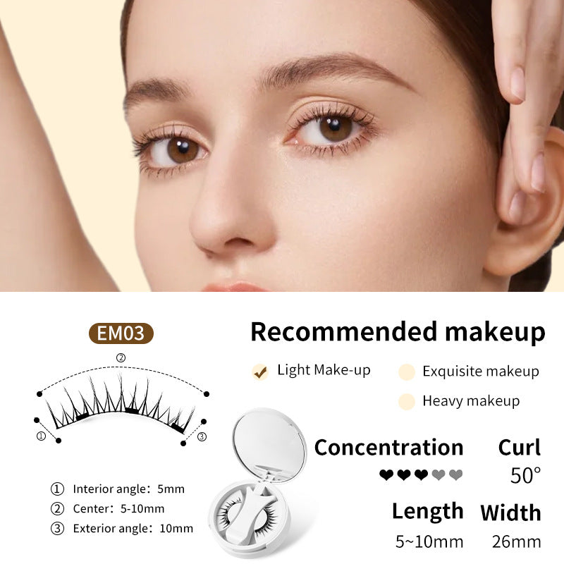 Ensemble de faux cils magnétiques avec applicateur
